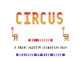 Circus title screen for Commodore 64